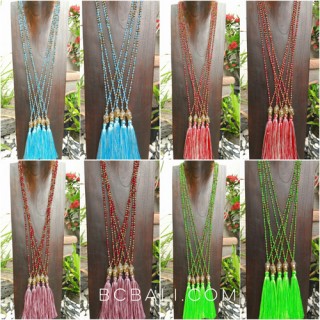 wholesale lot free shipping buddha head chrome tassels necklaces